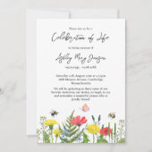 Invitation Fête fleur sauvage de la vie funéraire (Devant)