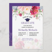 Invitation Fête Floral Graduation 2025 (Devant / Derrière)
