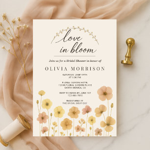 Invitation Fête Florale Amour en Fleur Bohème Enterrement de