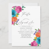 Invitation Fête florale aquarelle Sip and See (Devant)