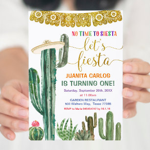 Invitation Fête Florale Cactus Succulent Anniversaire