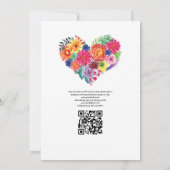 Invitation Fête florale Code QR RSVP Mariage (Dos)