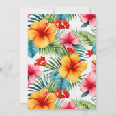 Invitation Fête Florale colorée hawaïenne (Dos)