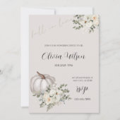 Invitation Fête Florale d'Automne de la Future Mariée avec Ci (Devant)