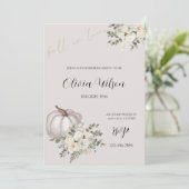 Invitation Fête Florale d'Automne de la Future Mariée avec Ci (Debout devant)