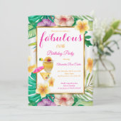 Invitation Fête Florale de Cocktail Tropical Fabuleux (Debout devant)
