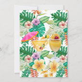 Invitation Fête Florale de Cocktail Tropical Fabuleux (Dos)