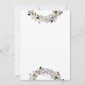 Invitation Fête florale de la lavande de vie funérailles (Dos)