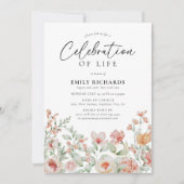 Invitation Fête florale de la Pêche botanique de la vie (Devant)