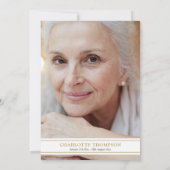 Invitation Fête florale de la vie Funérailles chrétiennes Pho (Dos)