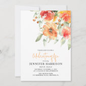 Invitation Fête Florale De L'Apricot De La Vie Funéraire (Devant)