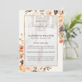 Invitation Fête florale de l'automne Fête de la vie Funéraire (Debout devant)