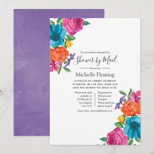 Invitation Fête Florale de Mariage ou Baby Shower par la Post