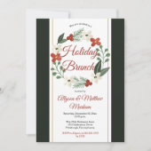 Invitation Fête Florale de Noël Fête de Noël Brunch (Devant)