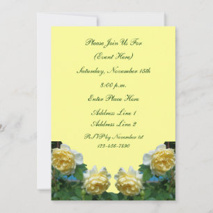Invitation Fête Florale des Roses Jaunes