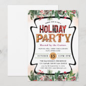 Invitation Fête Florale d'hiver Berries (Devant / Derrière)