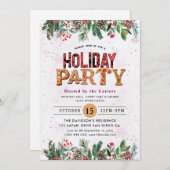 Invitation Fête Florale d'hiver Berries (Devant / Derrière)