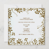 Invitation Fête Florale Dorée (Dos)