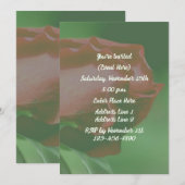 Invitation Fête florale du bouton de rose rouge (Devant / Derrière)