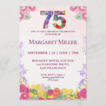 Fête florale élégante pour 75e anniversaire