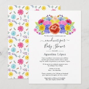 Invitation Fête florale espagnole Floral Drive By Shower