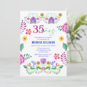 Invitation Fête Florale espagnole mexicaine 35ème anniversair (Debout devant)