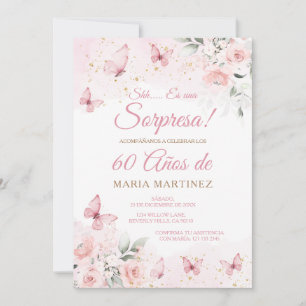 Invitation Fête Florale Espagnole Surprise 60 Ans Anniversair