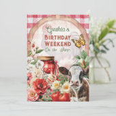 Invitation Fête Florale Fraîche de Ferme  (Debout devant)