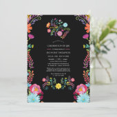 Invitation Fête Florale Mexicaine de la vie (Debout devant)