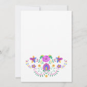 Invitation Fête Florale mexicaine espagnole 31ème anniversair (Dos)
