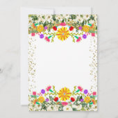 Invitation Fête Florale mexicaine Fille fête anniversaire (Dos)