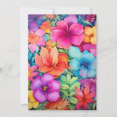 Invitation Fête florale mexicaine Fleurs de mariage Fiesta (Dos)