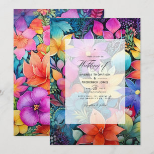 Invitation Fête florale mexicaine Fleurs de mariage Fiesta