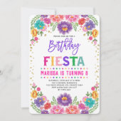 Invitation Fête Florale mexicaine Nacho fête d'anniversaire m (Devant)
