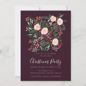 Invitation Fête Florale Moderne de Noël (Devant)