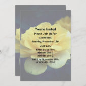 Invitation Fête Florale Rose Jaune (Devant / Derrière)