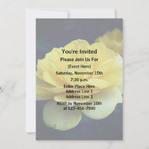 Invitation Fête Florale Rose Jaune