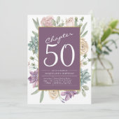 Invitation Fête Florale Surprise, 50e anniversaire de la femm (Debout devant)