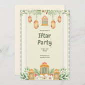 Invitation Fête florale verte de l'Iftar (Devant / Derrière)