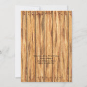 Invitation Fête folle de cowboy occidental (Dos)