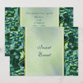 Invitation Fête formelle élégante de couleur vert sarcelle (Devant / Derrière)