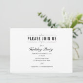 Invitation Fête Formelle Noire et Blanc (Debout devant)