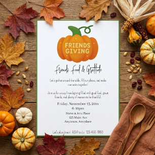 Invitation Fête Friendsgiving : Amis, Nourriture et Gratitude