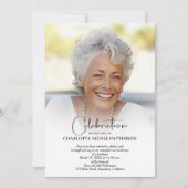 Invitation Fête funéraire de la vie Photo (Devant)