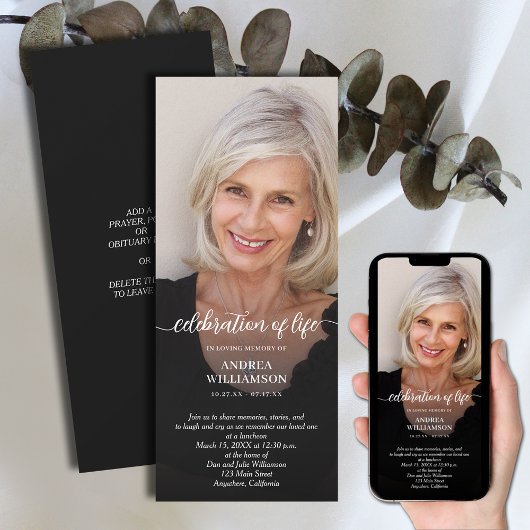 Invitation Fête funéraire de la vie Photo