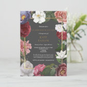 Invitation Fête funéraire de la vie Rose Floral Garland (Debout devant)