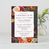 Invitation Fête funéraire des fleurs riches en profondeur Fêt (Debout devant)