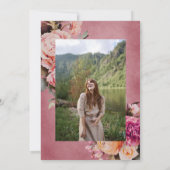 Invitation Fête funéraire des fleurs roses de Ballerina Céléb (Dos)