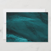 Invitation Fête Funéraire Moderne De La Vie Marbre Vert (Dos)