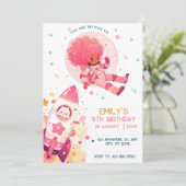 Invitation Fête galactique pour les filles (Debout devant)
